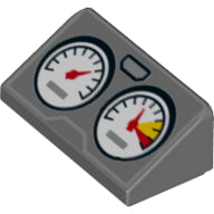 LEGO® Dakpan met Motief Donker Blauwachtig Grijs 85984pb100