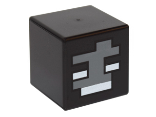 LEGO® los onderdeel Hoofd Aangepast Zwart 19729pb011