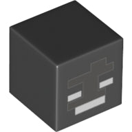 Plaatje in Gallery viewer laden, LEGO® los onderdeel Hoofd Aangepast Zwart 19729pb011