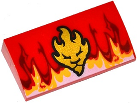 LEGO® onderdeel Dakpan Gebogen met Motief Rood 88930pb067
