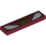 LEGO® los onderdeel Tegel met Motief Donkerrood 2431pb407