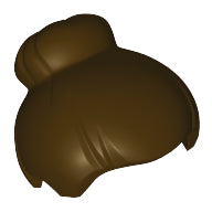 LEGO® los onderdeel Haar in kleur Donker Bruin 93217