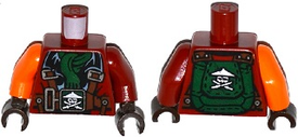 LEGO® los onderdeel Lijf met Motief Donkerrood 973pb2301c01