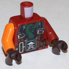 Plaatje in Gallery viewer laden, LEGO® los onderdeel Lijf met Motief Donkerrood 973pb2301c01