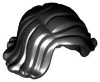 Plaatje in Gallery viewer laden, LEGO® los onderdeel Haar in kleur Zwart 20877