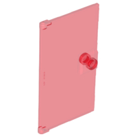 LEGO® los onderdeel Deur in kleur Doorzichtig Rood 60616