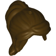 Plaatje in Gallery viewer laden, LEGO® los onderdeel Haar in kleur Donker Bruin 92257