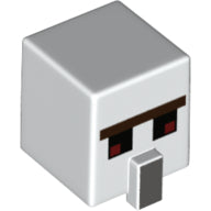 Plaatje in Gallery viewer laden, LEGO® los onderdeel Hoofd Aangepast in kleur Wit 23766pb001