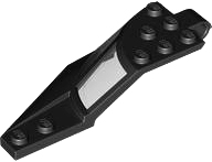 LEGO® los onderdeel Voorruit in kleur Zwart 24226c01