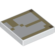 LEGO® los onderdeel Tegel met Motief Wit 3068bpb0979