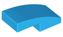 Plaatje in Gallery viewer laden, LEGO® los onderdeel Dakpan Gebogen Donker Azuurblauw 11477