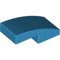 Plaatje in Gallery viewer laden, LEGO® los onderdeel Dakpan Gebogen Donker Azuurblauw 11477