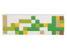 Plaatje in Gallery viewer laden, LEGO® los onderdeel Tegel met Motief in kleur Wit 63864pb046