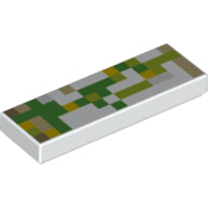 LEGO® los onderdeel Tegel met Motief in kleur Wit 63864pb046
