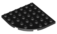 LEGO® los onderdeel Plaat Rond in kleur Zwart 6003
