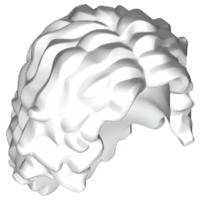 Plaatje in Gallery viewer laden, LEGO® los onderdeel Haar in kleur Wit 20595