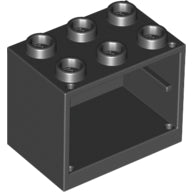 Plaatje in Gallery viewer laden, LEGO® los onderdeel Container in kleur Zwart 4532b