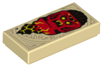 LEGO® los onderdeel Tegel met Motief Geelbruin 3069pb0527