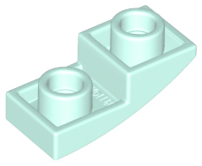 LEGO® los onderdeel Dakpan Gebogen in kleur Licht Aqua 24201