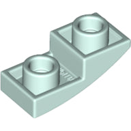 Plaatje in Gallery viewer laden, LEGO® los onderdeel Dakpan Gebogen in kleur Licht Aqua 24201