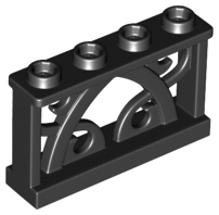 Plaatje in Gallery viewer laden, LEGO® los onderdeel Hek in kleur Zwart 19121