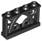 LEGO® los onderdeel Hek in kleur Zwart 19121