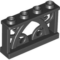Plaatje in Gallery viewer laden, LEGO® los onderdeel Hek in kleur Zwart 19121