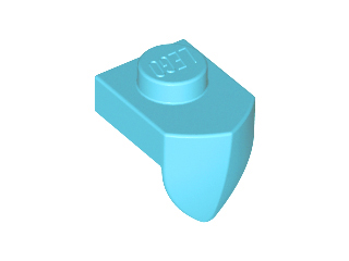 LEGO® los onderdeel Plaat Aangepast Medium Azuurblauw 15070
