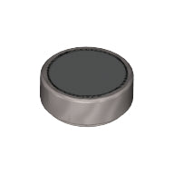 LEGO® los onderdeel Tegel Rond met Motief Zilver 98138pb041