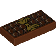 Plaatje in Gallery viewer laden, LEGO® onderdeel Tegel met Motief Roodachtig Bruin 3069pb0440