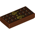 LEGO® onderdeel Tegel met Motief Roodachtig Bruin 3069pb0440