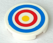 Plaatje in Gallery viewer laden, LEGO® los onderdeel Tegel Rond met Motief Wit 14769pb086