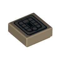 LEGO® onderdeel Tegel met Motief Donker Geelbruin 3070pb090