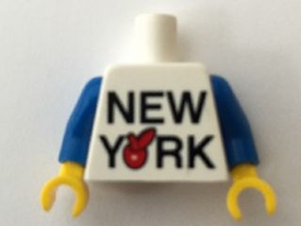 LEGO® los onderdeel Lijf met Motief Wit 973pb2326c01
