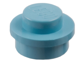 LEGO® los onderdeel Plaat Rond in kleur Maersk Blue 4073