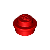 LEGO® los onderdeel Plaat Rond in kleur Rood 4073