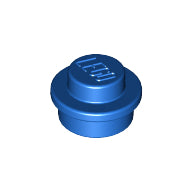 Plaatje in Gallery viewer laden, LEGO® los onderdeel Plaat Rond in kleur Blauw 4073