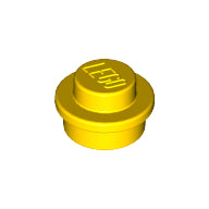 LEGO® los onderdeel Plaat Rond in kleur Geel 4073