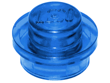Plaatje in Gallery viewer laden, LEGO® los onderdeel Plaat Rond Doorzichtig Donkerblauw 4073