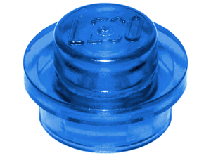 LEGO® los onderdeel Plaat Rond Doorzichtig Donkerblauw 4073