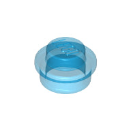 LEGO® los onderdeel Plaat Rond Doorzichtig Donkerblauw 4073