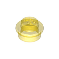 LEGO® los onderdeel Plaat Rond Doorzichtig Geel 4073
