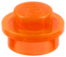 LEGO® los onderdeel Plaat Rond Doorzichtig Neon Oranje 4073