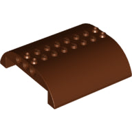Plaatje in Gallery viewer laden, LEGO® los onderdeel Dakpan Gebogen Roodachtig Bruin 54095