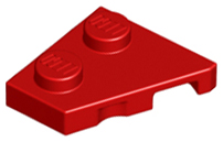 LEGO® los onderdeel Wig Plaat in kleur Rood 24299