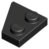 Plaatje in Gallery viewer laden, LEGO® los onderdeel Wig Plaat in kleur Zwart 24307