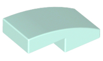 LEGO® los onderdeel Dakpan Gebogen in kleur Licht Aqua 11477
