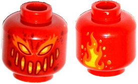 LEGO® los onderdeel Hoofd in kleur Rood 3626pb1645