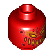 LEGO® los onderdeel Hoofd in kleur Rood 3626pb1645
