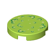 LEGO® los onderdeel Tegel Rond met Motief Limoen 14769pb093